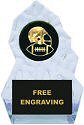 Lightning Acrylic Ice Football Trophy