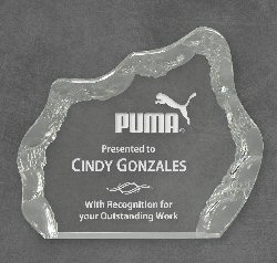 Self-standing Clear Iceberg Acrylic Award