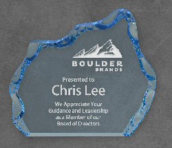 Self-standing Blue Sapphire Iceberg Acrylic Award