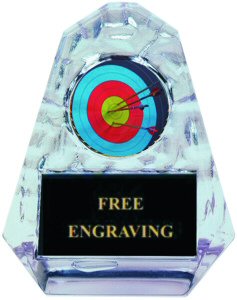Pyramid Ice Archery Acrylic Trophy