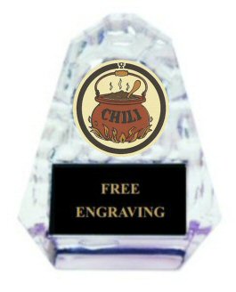 Pyramid Ice Chili Pot Acrylic Trophy
