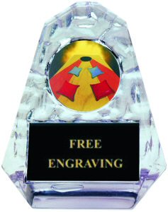Pyramid Cornhole Acrylic Award Trophy