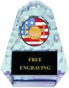 Acrylic Ice Pyramid Volleyball Award