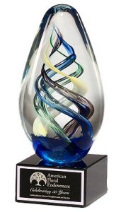 Egg Shaped Art Glass Award