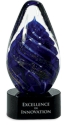 Blue Tear Drop Art Glass Award