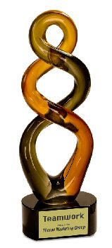 Twist Teamwork Glass Award