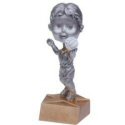 Girls Volleyball Bobblehead Trophy