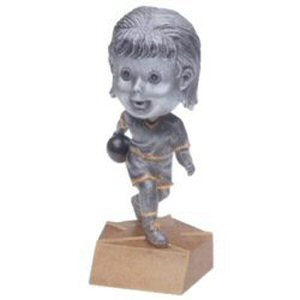 Girls Bowling Bobblehead Trophy