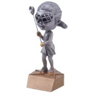 Girls Lacrosses Bobblehead Trophy