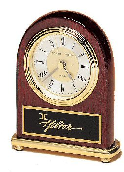 Rosewood Stained Piano Finish Desk Clock