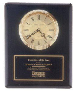Black Waterfall Bezel Clock