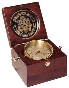 Mahogany Finished Captains Clock