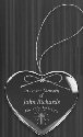 Engravable Crystal Heart Ornament