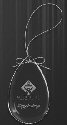 Engravable Crystal Teardrop Ornament