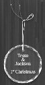 Engravable Crystal Circle Ornament