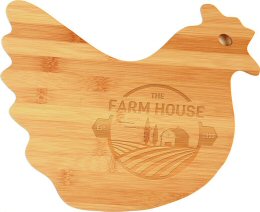 Chicken Shape Engraved Bamboo Cutting Board
