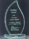 Flame Shaped Glass Award