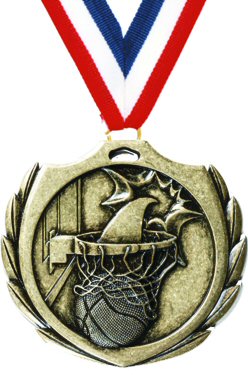 Burst Basketball Medal