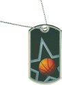 Star Basketball Dog Tag Medal