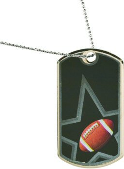 Star Football Dog Tag Medal