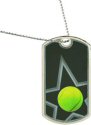 Star Tennis Dog Tag Medal