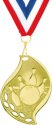 Flame Shape Bowling Medal