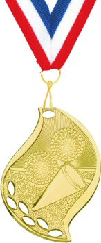 Flame Shape Cheerleading Medal