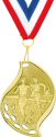 Flame Shape Cross Country Running Medal