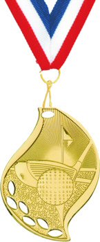 Flame Shape Golf Medal