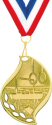 Flame Shape Gymnastics Medal