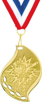 Flame Shape Martial Arts Medal