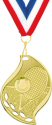 Flame Shape Tennis Medal