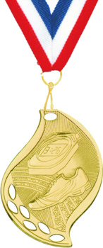 Flame Shape Track Medal