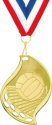 Flame Shape Volleyball Medal