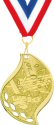 Flame Shape Music Medal