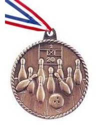 High Relief Bowling Medal