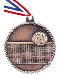 High Relief Volleyball Medal