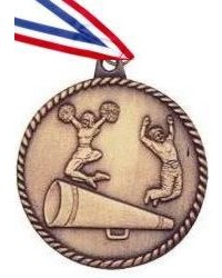 High Relief Cheerleading Medal