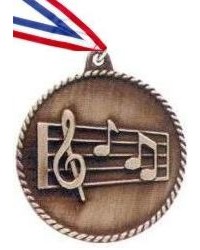 High Relief Music Medal