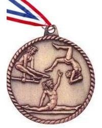 High Relief Female Gymnastics Medal