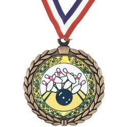 Wreath Bowling Insert Medal