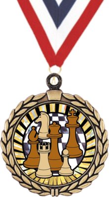Wreath Chess Insert Medal