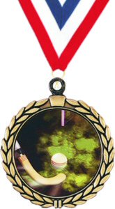 Wreath Field Hockey Insert Medal