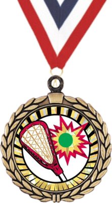 Wreath Lacrosse Insert Medal