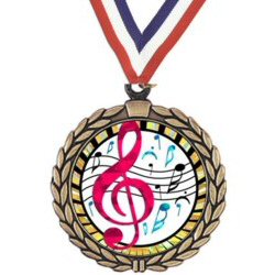 Wreath Music Insert Medal