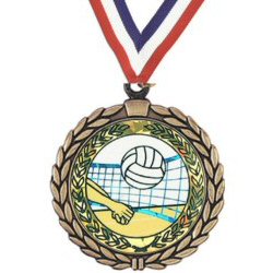 Wreath Insert Volleyball Medal