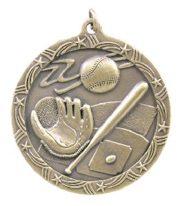 Baseball Shooting Star Medal