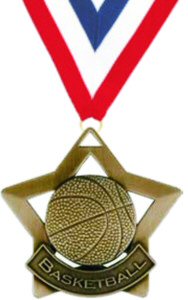 Star Basketball Medal