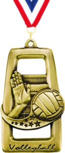 Star Blast Volleyball Medal