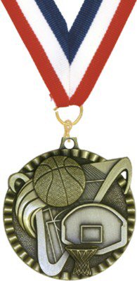 Victory Line Basketball Medal